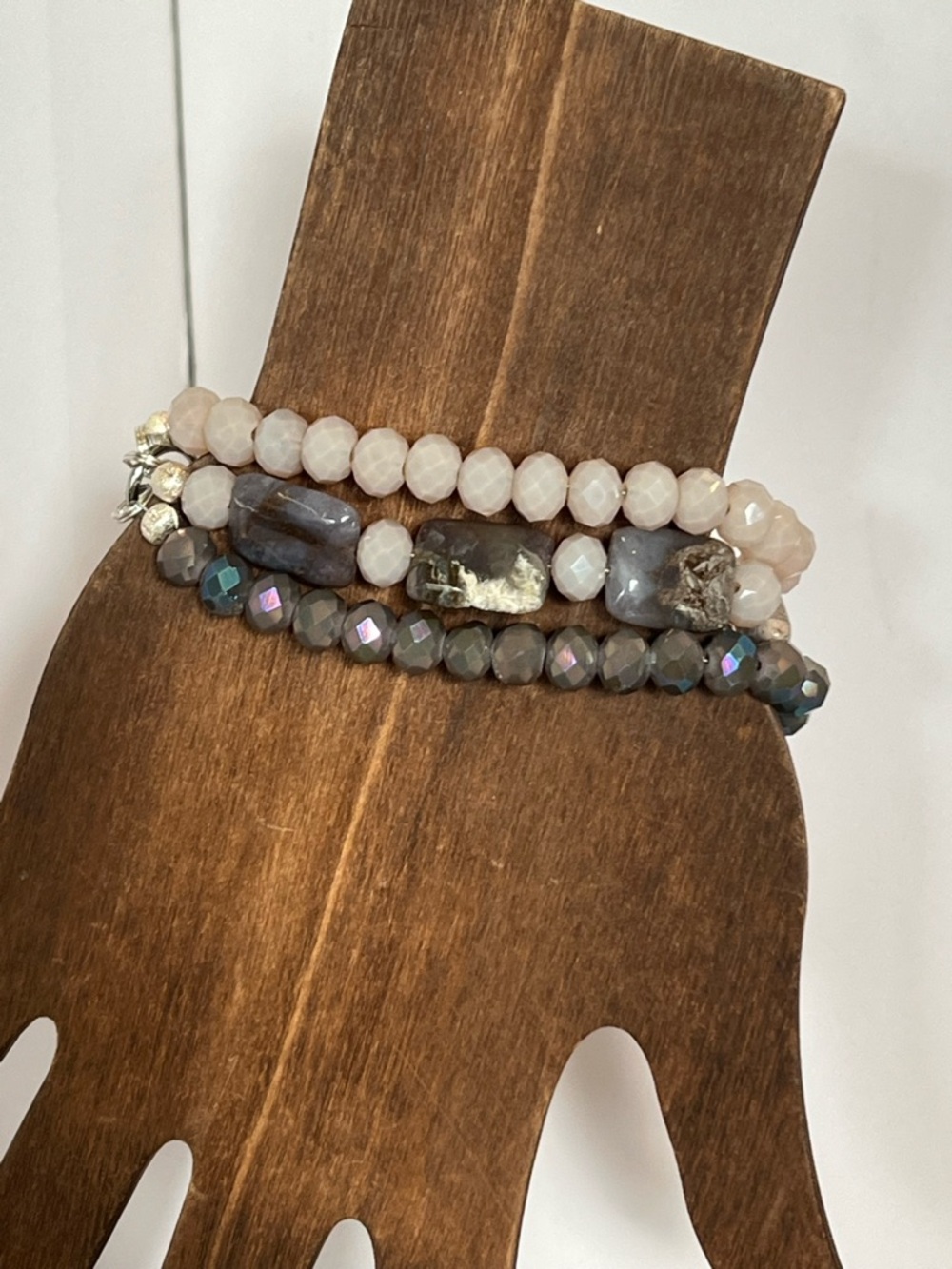 Triple Strand Beaded Bracelet